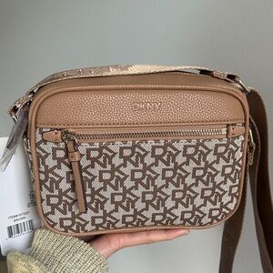 NWT DKNY Brown and Tan Crossbody Bag